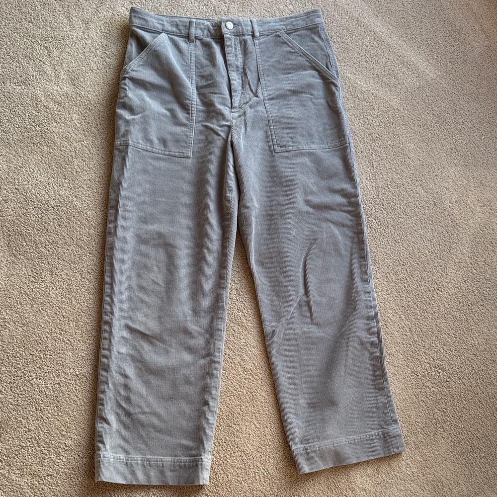 Club Monaco Wide Leg Pants Cords- Gray